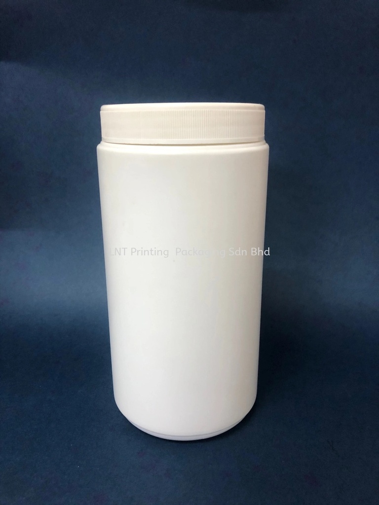 PJ149/1000W-Long. 1000ml White Plastic Jar