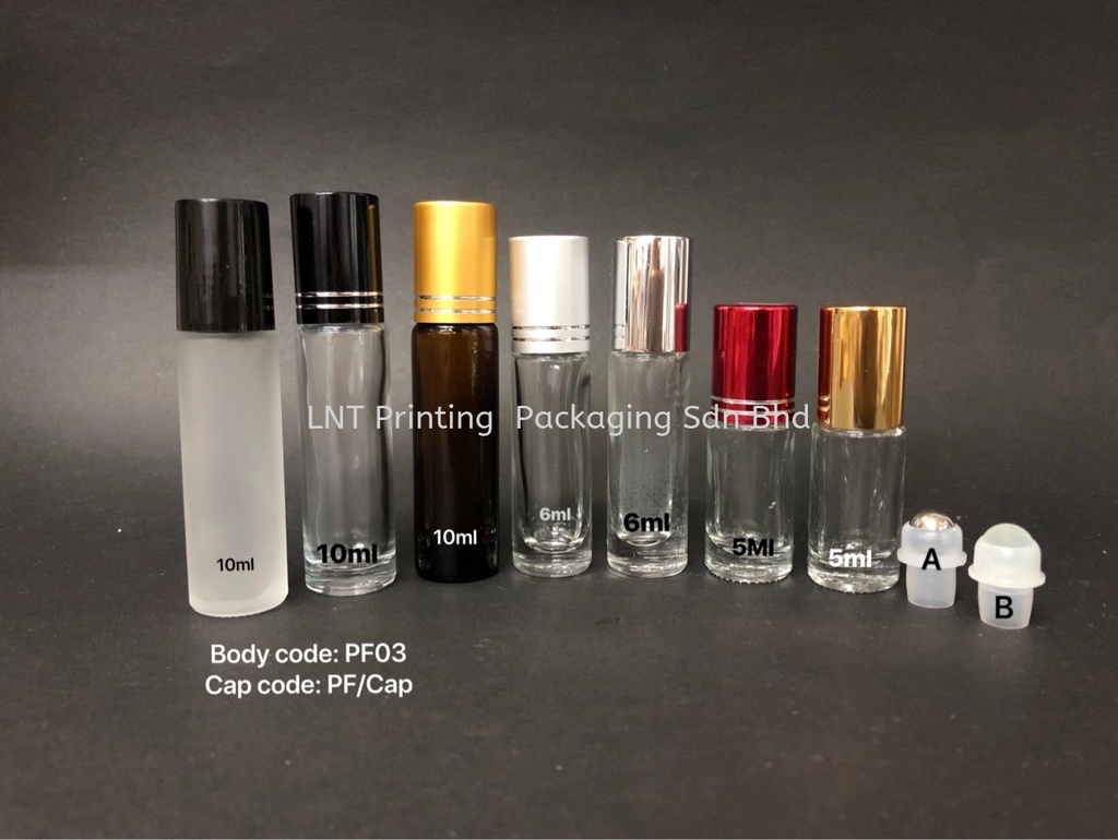 [Perfume Glass Bottle] PF03/10-5Ml Perfume Roll On Bottle With Cap