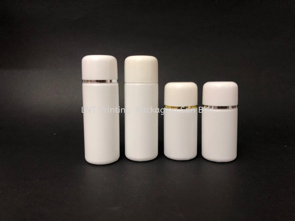 [18mm] P030/30Ml & 20ml White Bottle With Cap