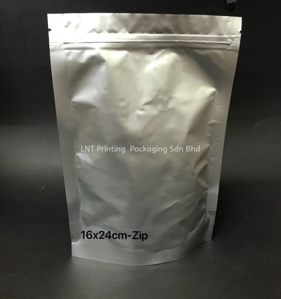 16x24 Zip Matt Silver Alum Sachect