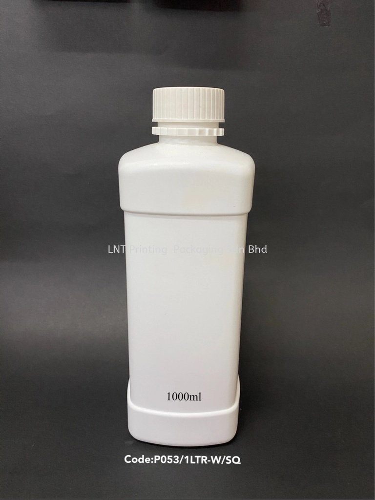 100l Square White Bottle