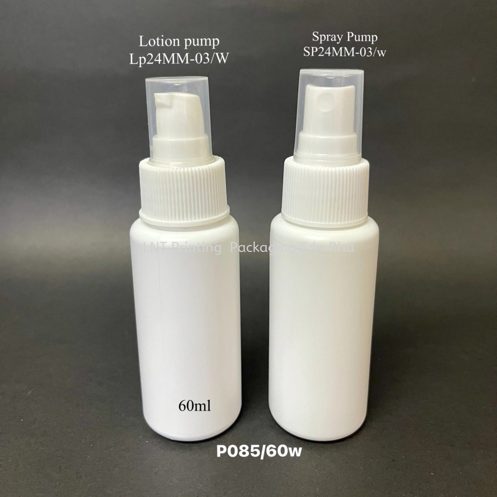[24mm] 60ml White Bottle With Spray Pump