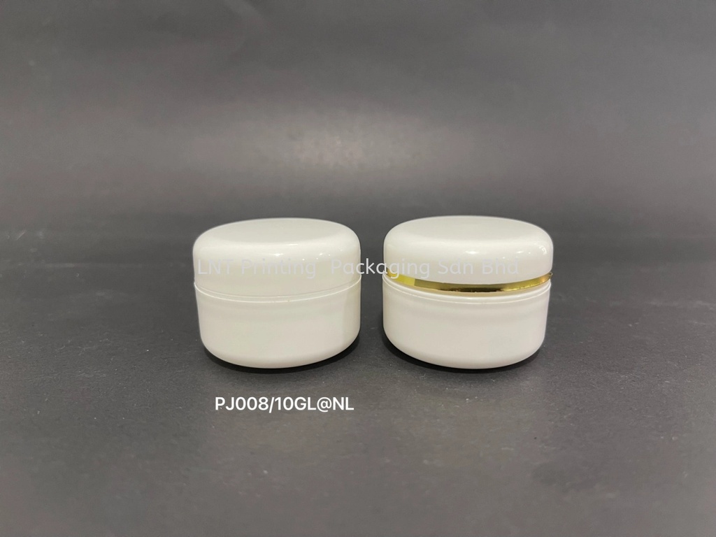 [Plastic Jar] 10Gm Plastic Jar With Gold Line Or No Line