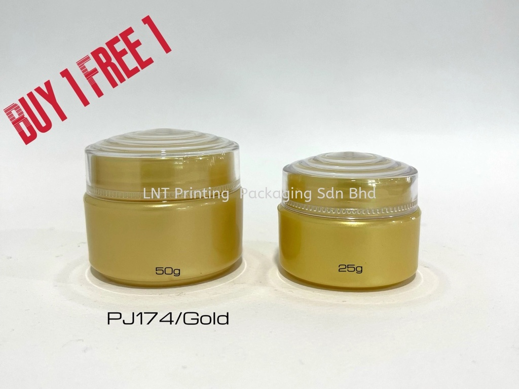 50g /25g Gold Plastic Jar