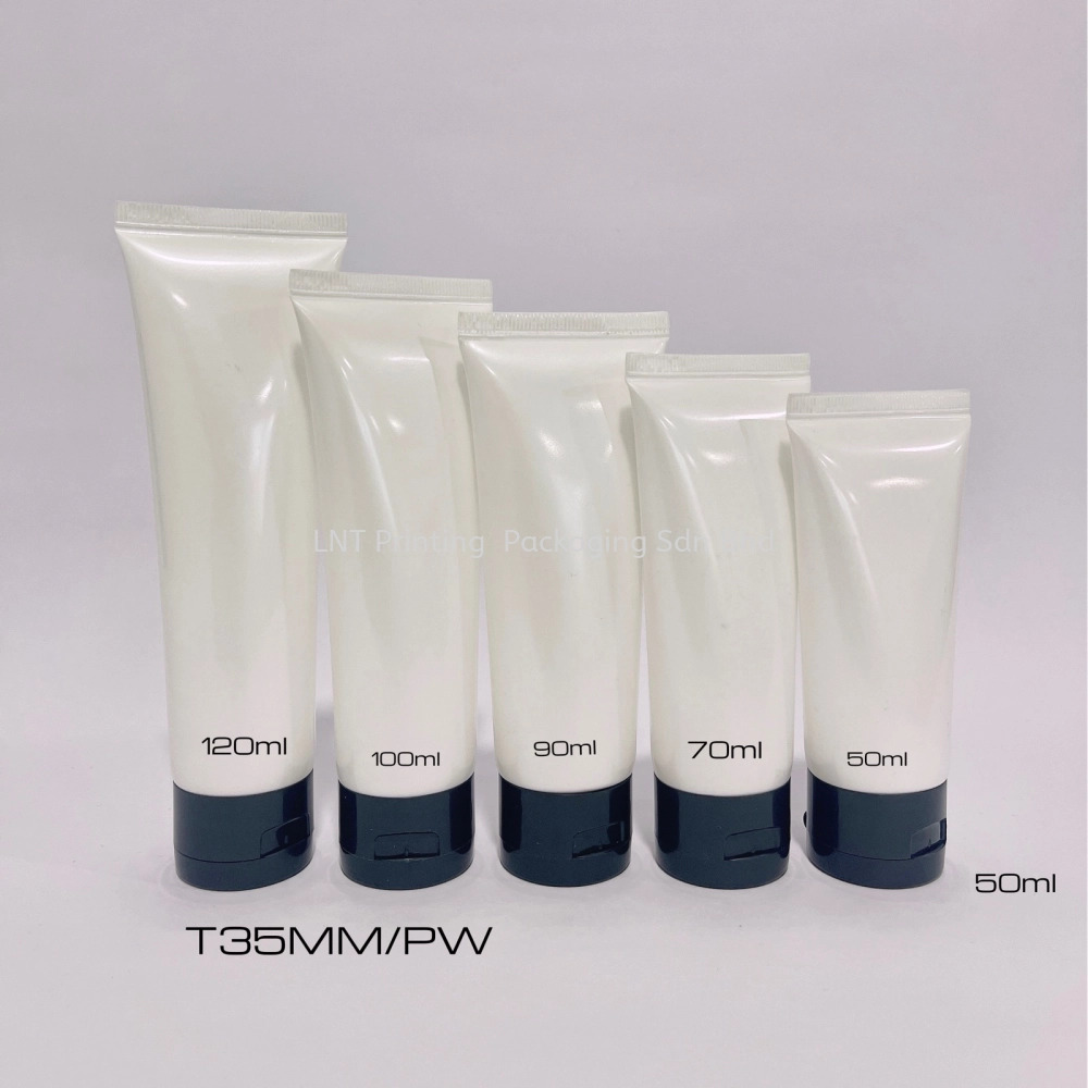 [T35MM Soft Tube] 35MM Pear White Soft Tube With Black Flip Cap