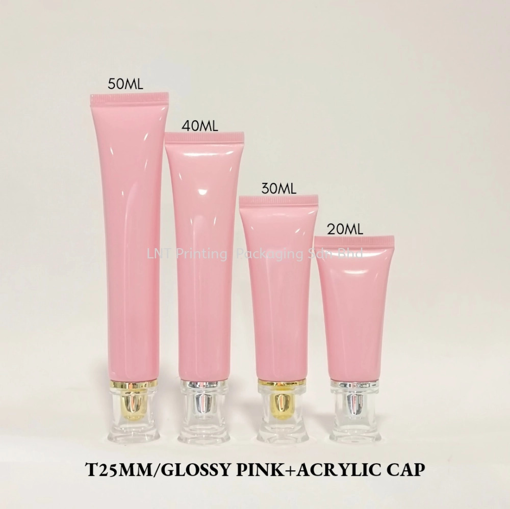 [T25MM Glossy Pink Soft Tube] T25MM GLOSSY PINK WITH ACRYLIC CAP