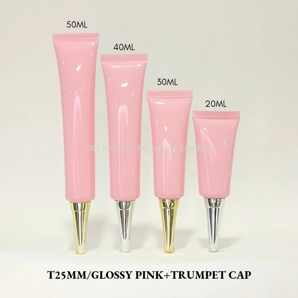 [T25MM Glossy Pink Soft Tube] T25MM GLOSSY PINK WITH TRUMPET CAP