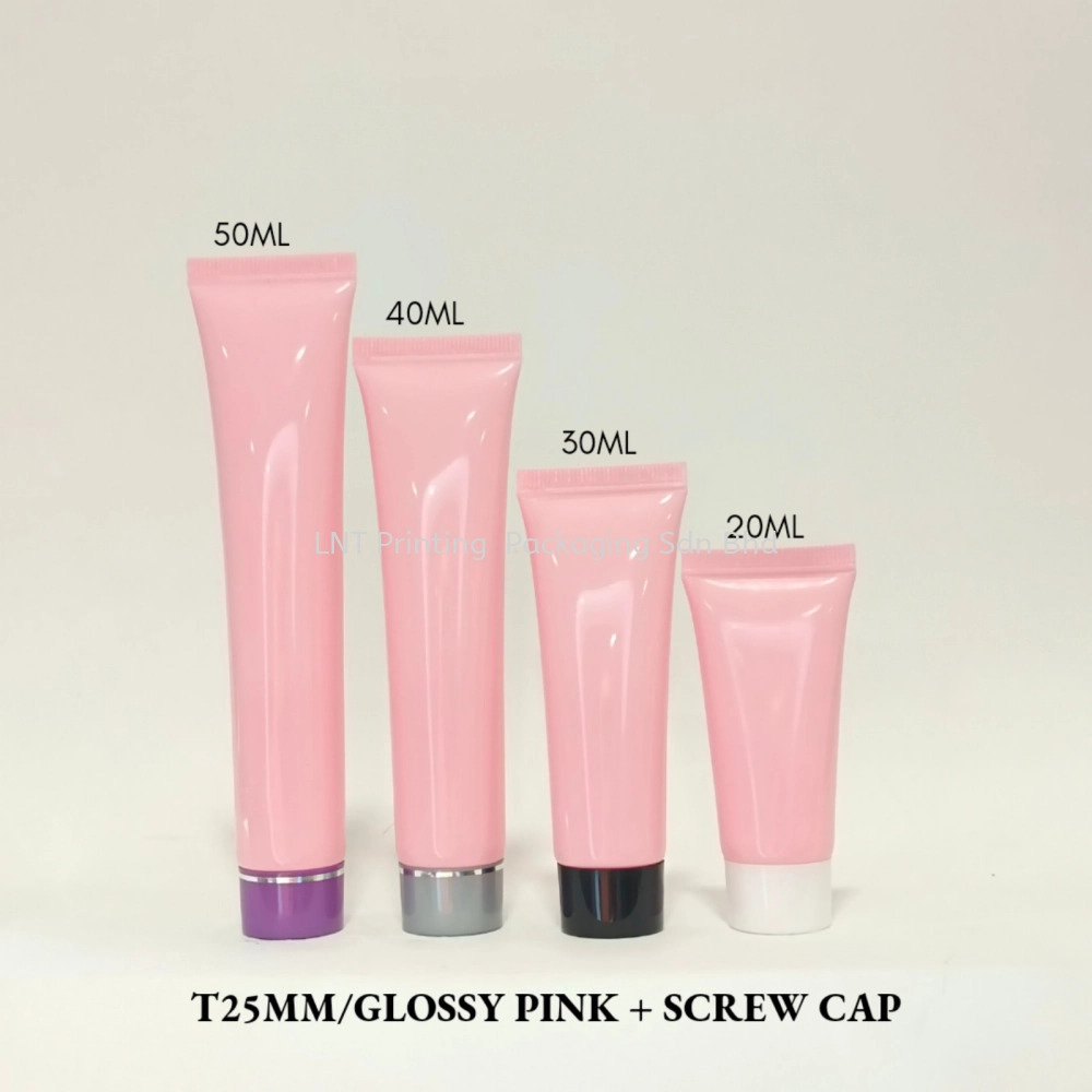 [T25MM Glossy Pink Soft Tube] T25MM GLOSSY PINK WITH SCREW CAP