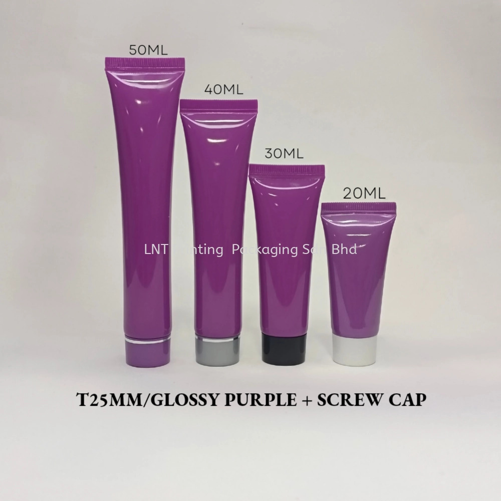 [T25MM Purple Soft Tube] T25MM GLOSSY PURPLE WITH SCREW CAP