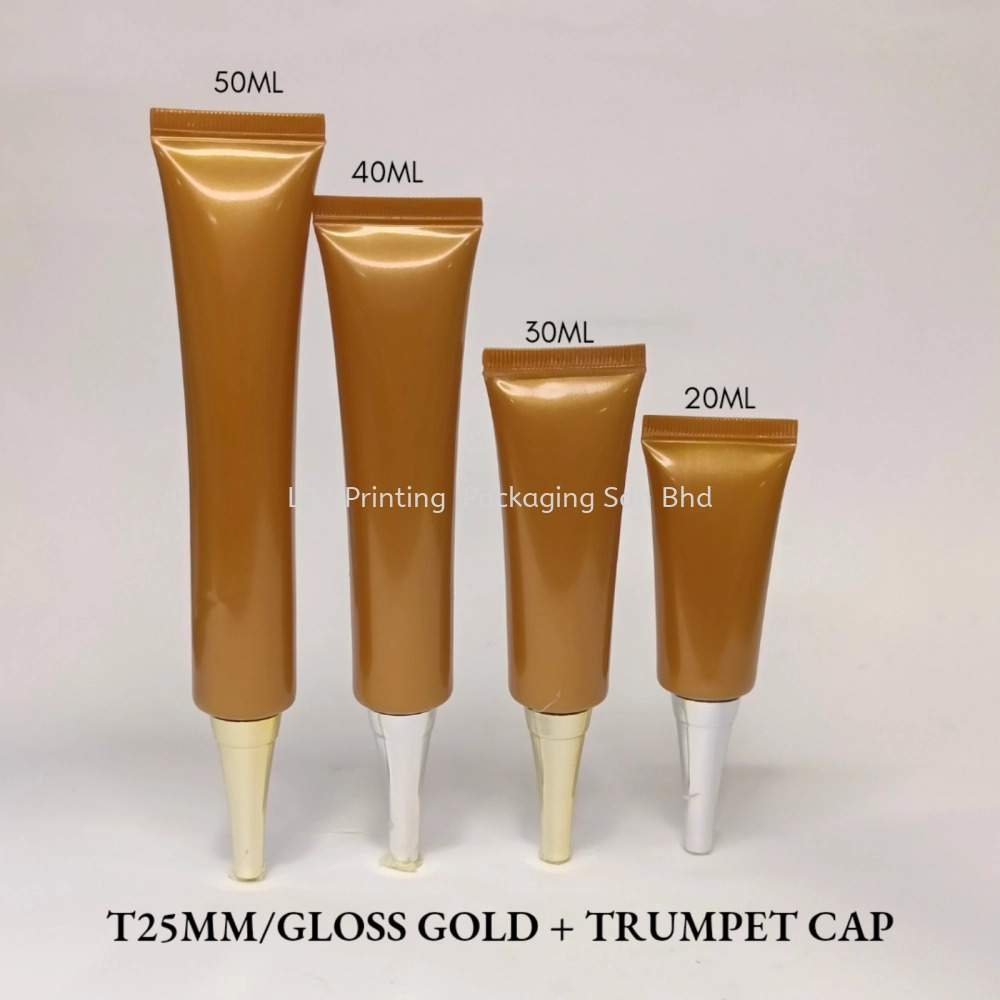 [T25MM Gold Soft Tube] T25MM GLOSS GOLD WITH TRUMPET