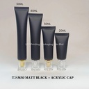 T25MM MATT BLACK SOFT TUBE WITH ACRYLIC CAP