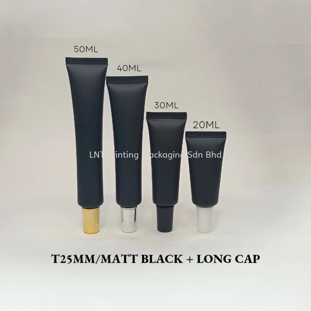 [T25MM Black Soft Tube] T25MM MATT BLACK WITH LONG CAP