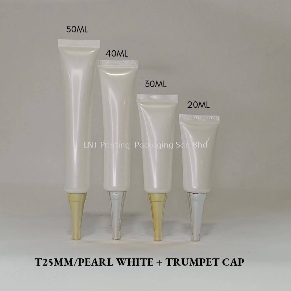 [T25MM Pearl White Soft Tube] T25MM PEARL WHITE WITH TRUMPET CAP