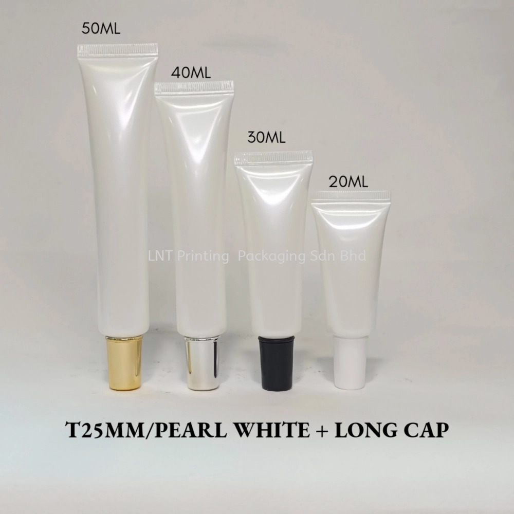 [T25MM Pearl White Soft Tube] T25MM PEARL WHITE WITH LONG CAP