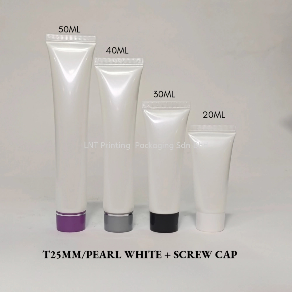 [T25MM Pearl White Soft Tube] T25MM PEARL WHITE WITH SCREW CAP