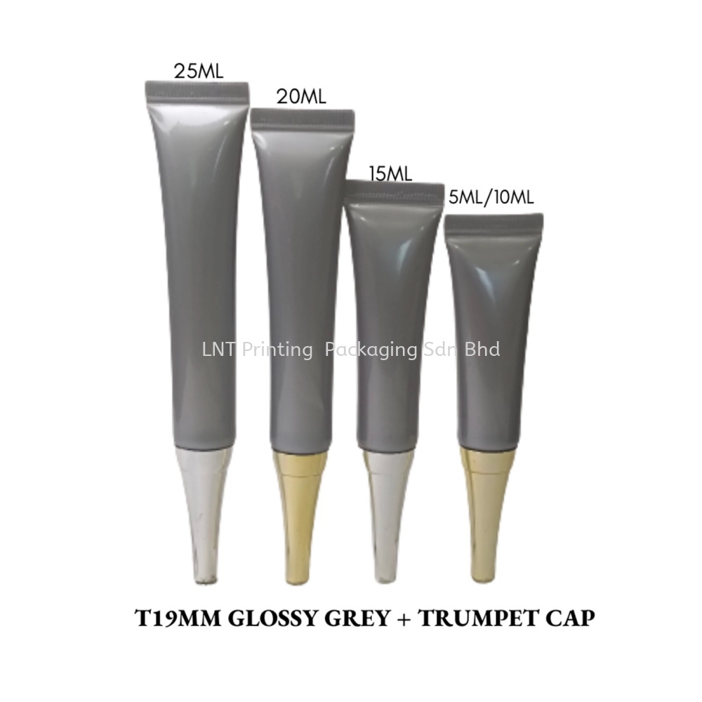 [T19MM Grey Soft Tube] T19MM Grey Soft Tube With Trumpet Cap