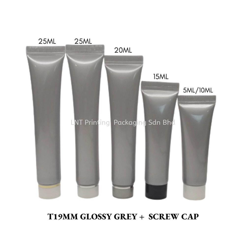 [T19MM Grey Soft Tube] T19MM Grey Soft Tube With Screw Cap
