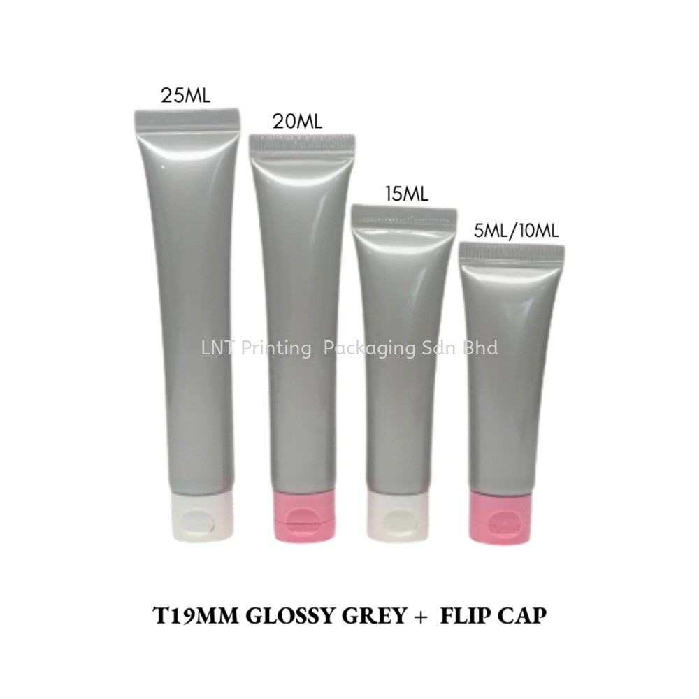 [T19MM Grey Soft Tube] T19MM Grey Soft Tube With Flip Cap