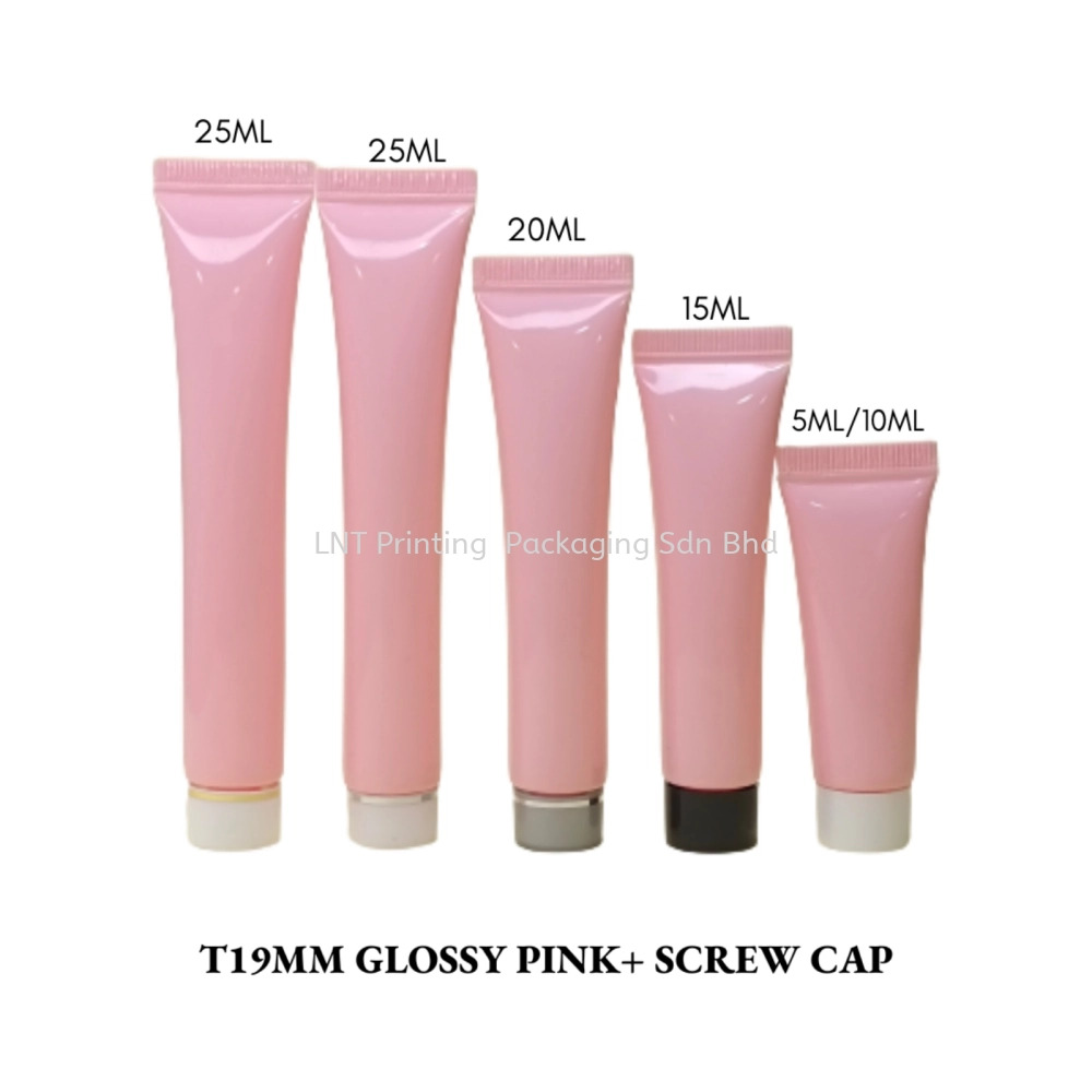 [T19MM Glossy Pink Soft Tube] T19MM Glossy Pink With Screw Cap