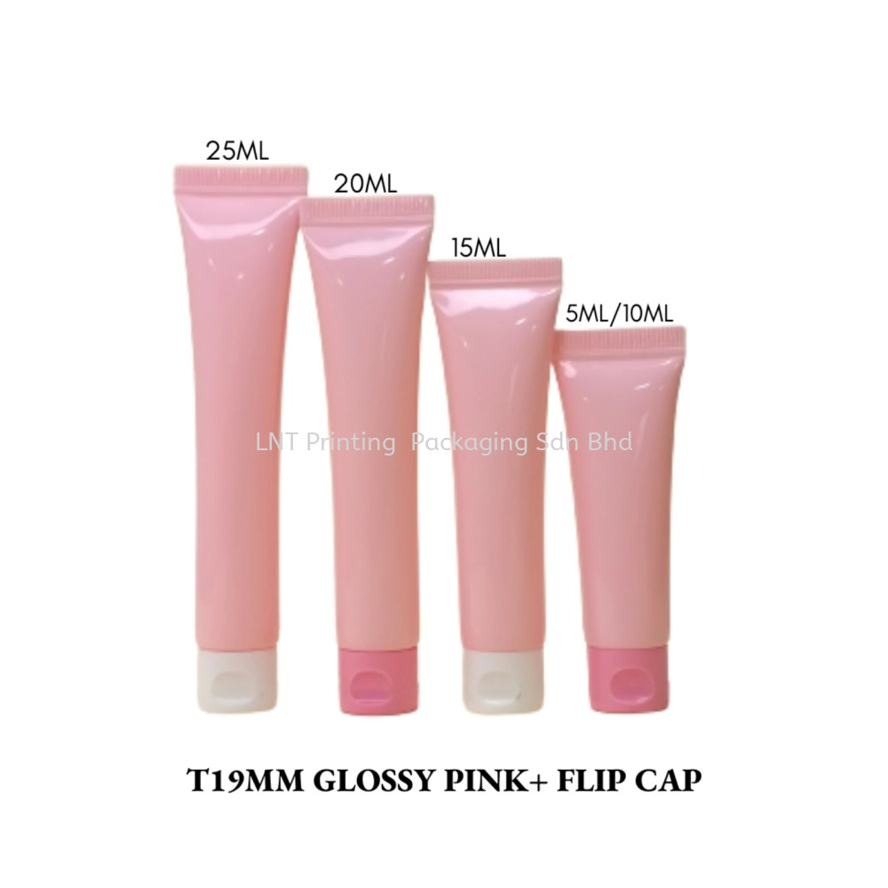 [T19MM Glossy Pink Soft Tube] T19MM Glossy Pink With Flip Cap