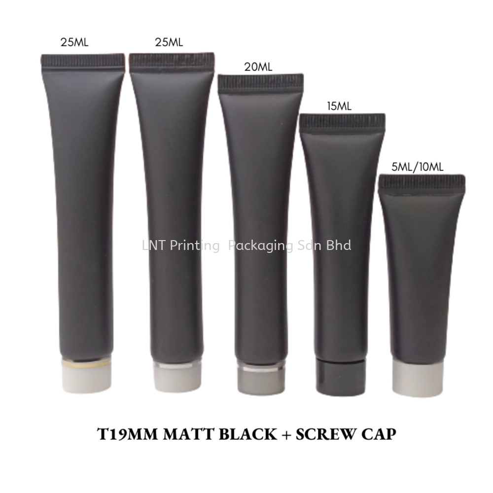 [T19MM MATT Black Soft Tube] T19MM Matt Black With Screw Cap