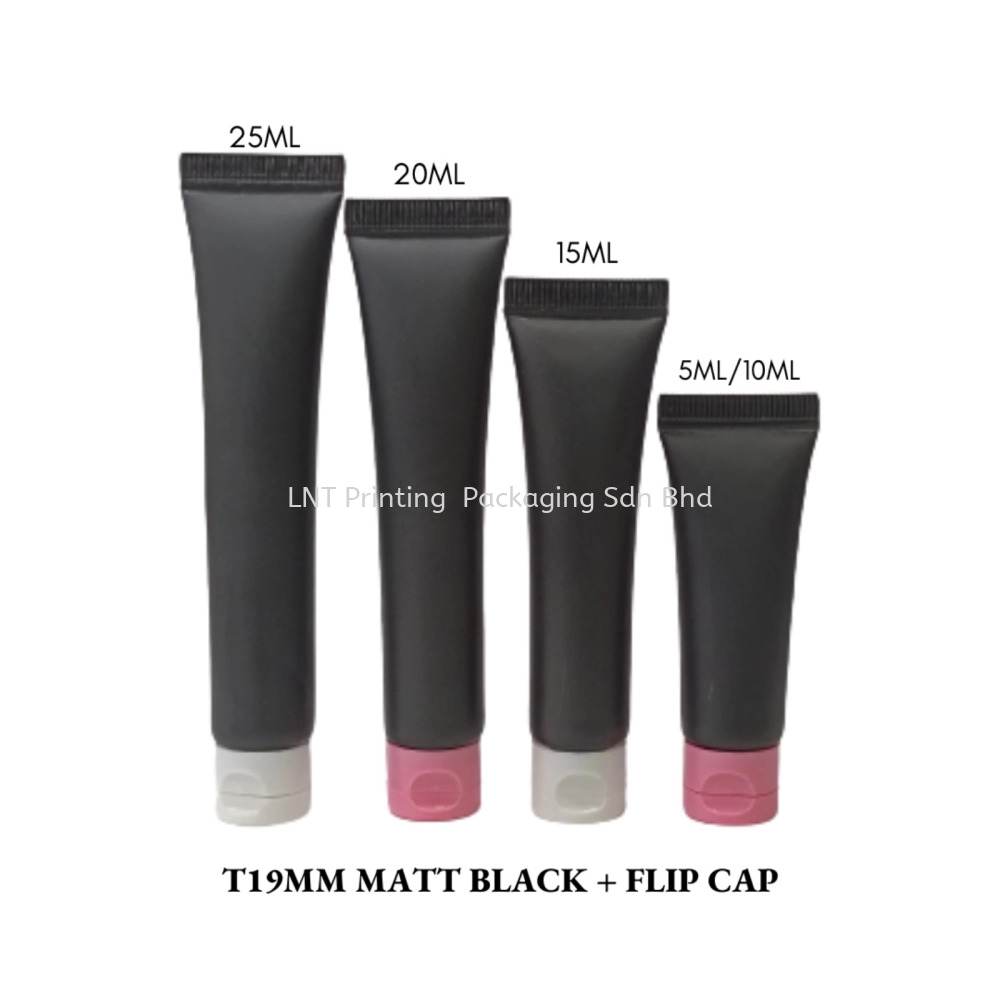[T19MM MATT Black Soft Tube] T19MM Matt Black With Flip Cap