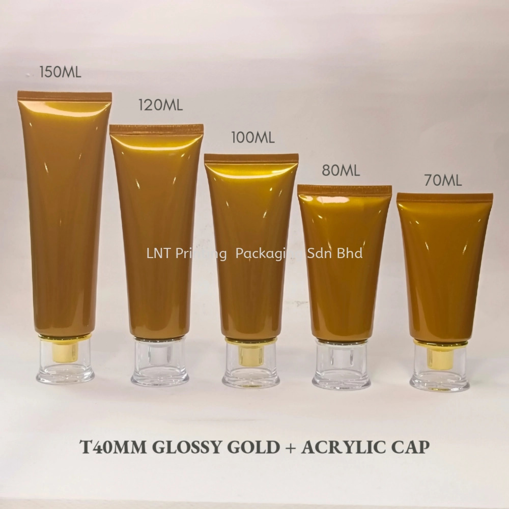 T40MM Glossy Gold Acrylic Cap