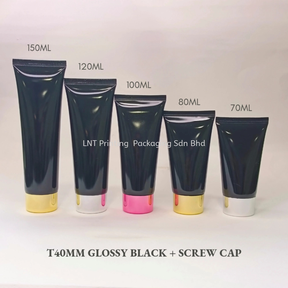 [T40MM GLOSSY BLACK] T40MM Glossy Black With Screw Cap