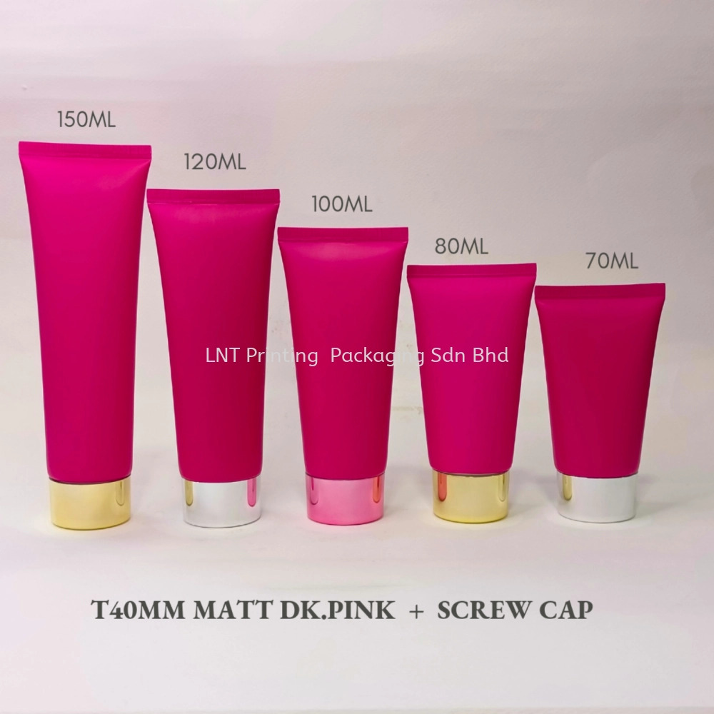 [T40MM MATT DARK PINK] T40MM Matt Dark Pink With Screw Cap