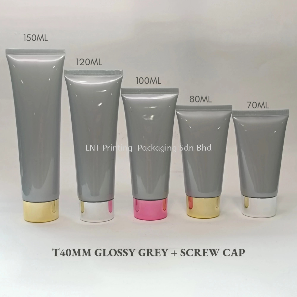 [T40MM GLOSSY GREY] T40MM Glossy Grey With Screw Cap